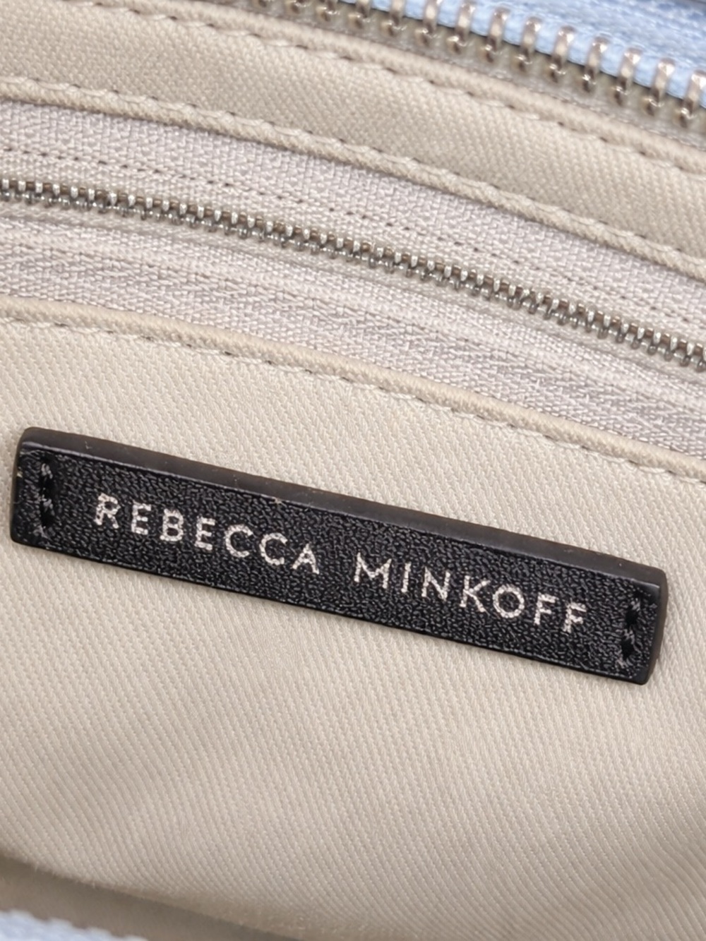 Rebecca Minkoff Blue Leather Crossbody Bag Silver Hardware Adjustable Strap - Picture 3 of 9